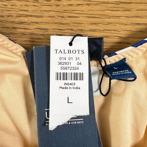Cabana Life x Talbots Tie Front One Piece Bathing Suit Womens Large NWT - Picture 6 of 6